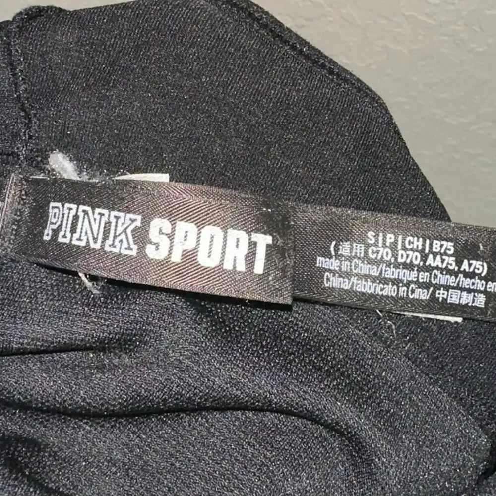 Pink‎ Sport Black Sports Bra Small